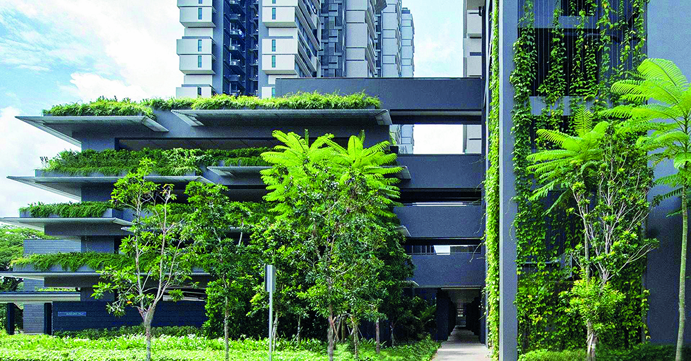 Mô hình thiết kế 4 tầng gửi xe trên mặt đất tại Singapore. (Ảnh: Tạp chí kiến trúc).