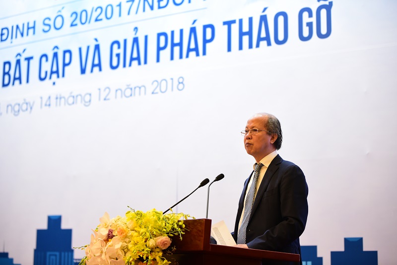 Ôông Nguyễn Trần Nam - Nguyên Thứ trưởng Bộ Xây dựng, Chủ tịch Hiệp hội Bất động sản Việt Nam kiến nghị bỏ khoản 3 điều 8 của Nghị định 20