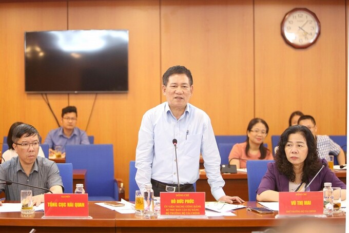 Bộ trưởng Bộ Tài chính Hồ Đức Phớc tại buổi làm việc với Hiệp hội Xăng dầu Việt Nam. (Ảnh: taichinhdoanhghiep)