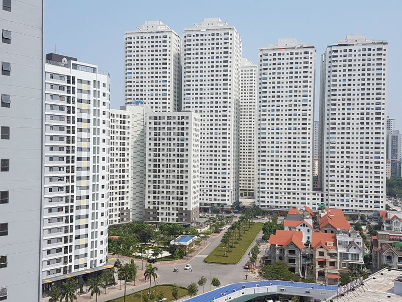 Tại Hà Nội, theo báo cáo thị trường bất động sản quý III/2022 do JLL Việt Nam công bố, thị trường căn hộ ghi nhận nguồn cung mới trong quý vừa qua giảm 19,3%. (Ảnh minh họa)