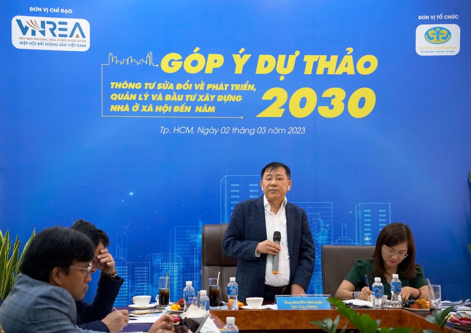 TS. Nguyễn Văn Khôi - Chủ tịch Hiệp hội Bất động sản Việt Nam phát biểu kết luận Hội nghị.
