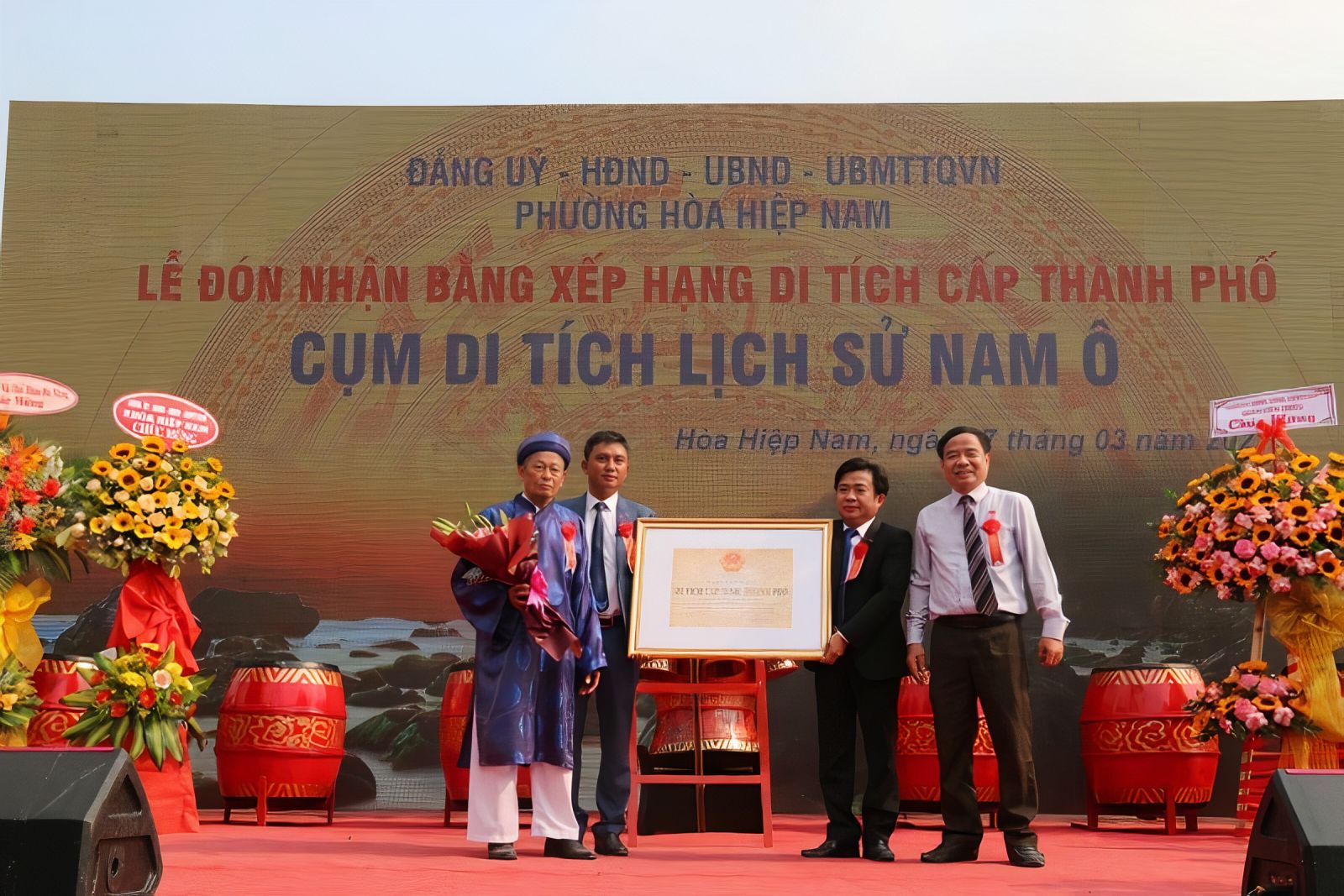 Cụm di tích lịch sử Nam Ô đón nhận Bằng xếp hạng di tích cấp thành phố