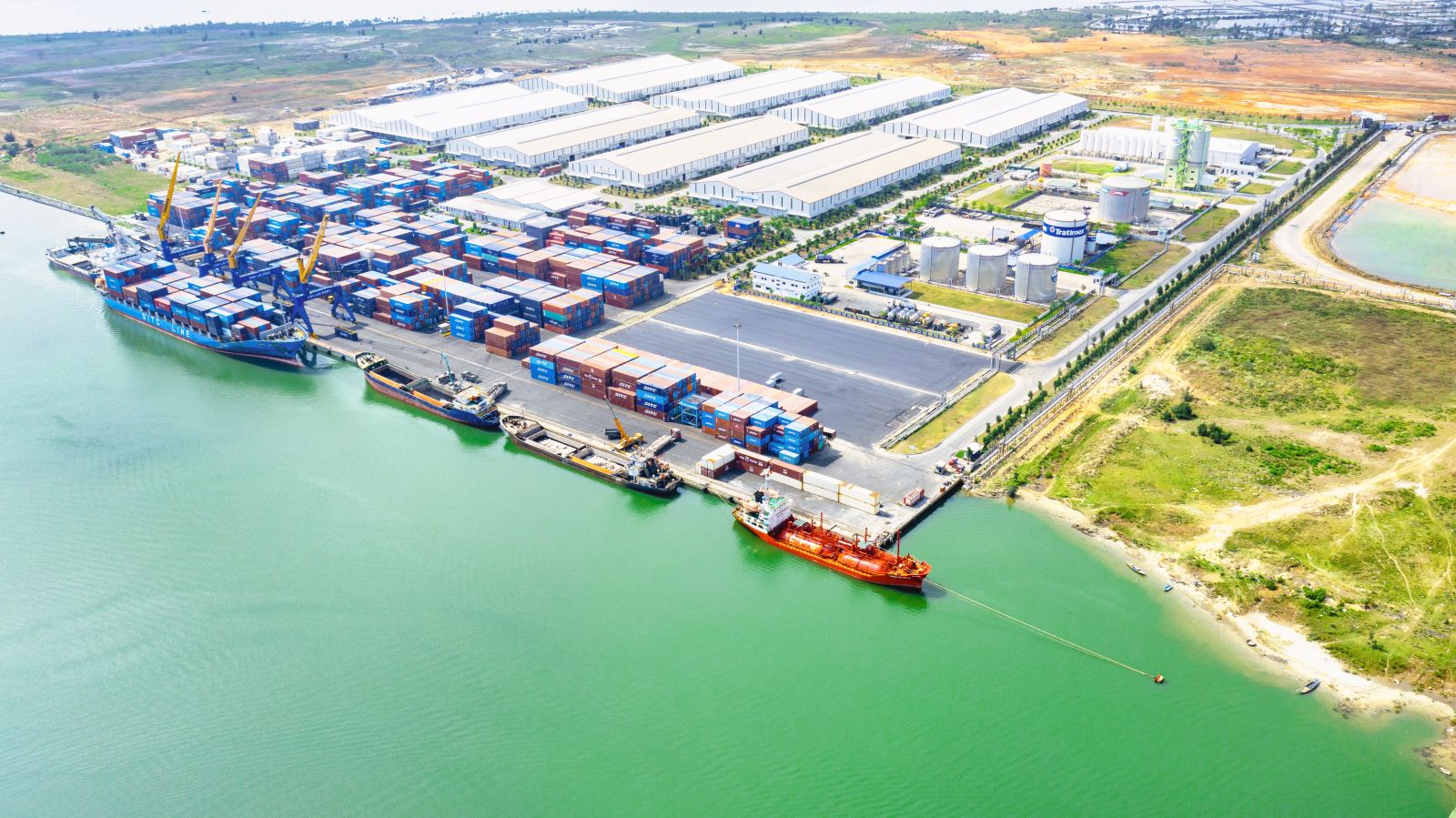 THILOGI mở rộng bãi cảng Chu Lai về phía thượng lưu