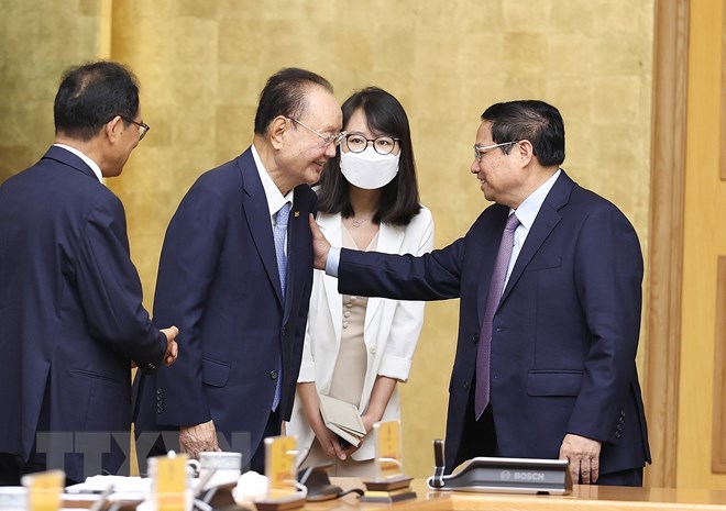 Thủ tướng Phạm Minh Chính đối thoại với đại diện đại diện các hiệp hội, doanh nghiệp Hàn Quốc tại Việt Nam
