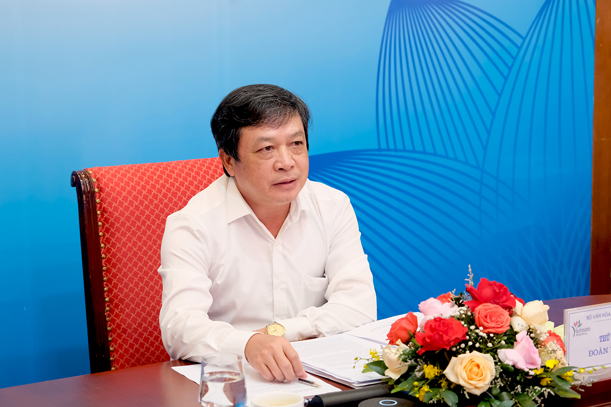 Thứ trưởng Đoàn Văn Việt phát biểu tại hội nghị. (Ảnh: TITC)