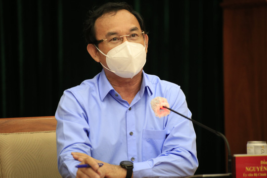 Bí thư Thành ủy TP HCM Nguyễn Văn Nên phát biểu tại cuộc họp. Ảnh: TL