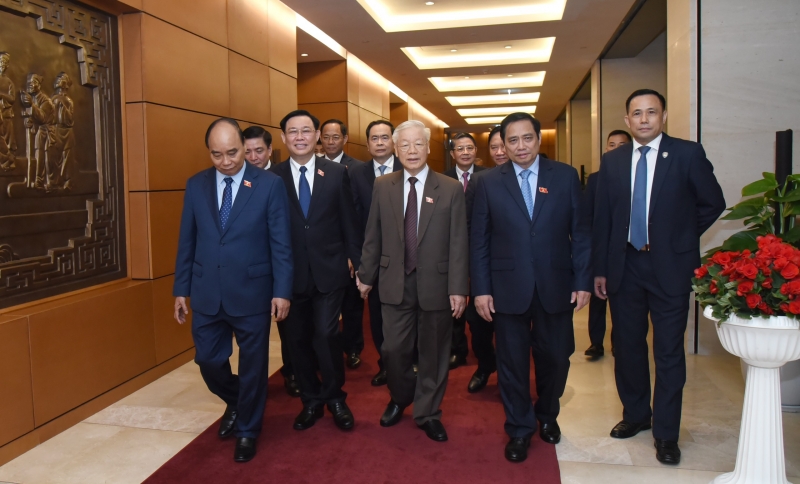 Lãnh đạo Đảng, Nhà nước đến dự Phiên khai mạc Kỳ họp thứ 3, Quốc hội khóa XV