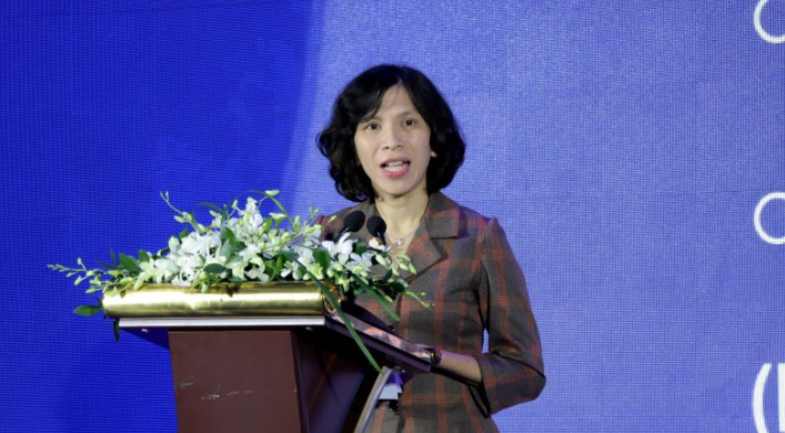 Phó Cục trưởng Cục TMĐT& Kinh tế số Lại Việt Anh phát biểu tại Hội nghị