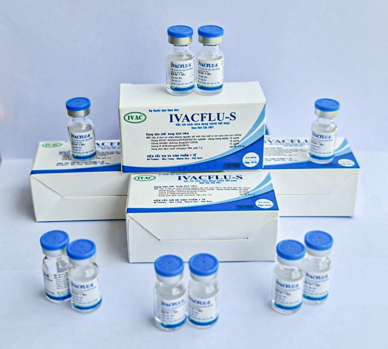 Vắc xin cúm mùa IVACFLU - S do IVAC sản xuất.